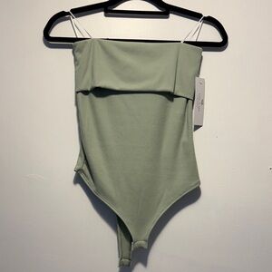 Sage Green Strapless Bodysuit